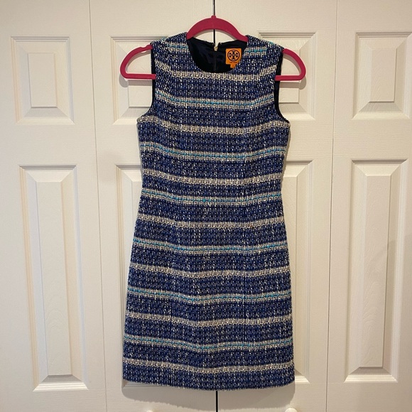 Tory Burch Petra tweed sleeveless dress NWOT - Picture 1 of 8